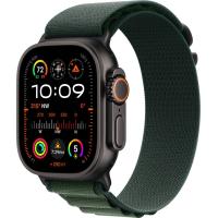 Apple Watch Ultra 2 LTE 49 мм (титановый корпус, черный/темно-зеленый, ремешок из полиэстера L)