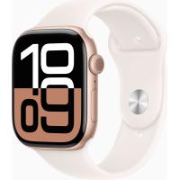 Apple Watch Series 10 46 мм (алюминиевый корпус, розовое золото/легкие румяна, спортивный силиконовый ремешок M/L)