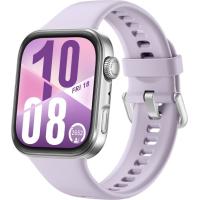 Huawei Watch FIT 4 (серебристый, с сиреневым силиконовым ремешком, международная версия)