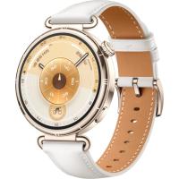 Huawei Watch GT 6 41 мм (золотистый, с белым кожаным ремешком, международная версия)