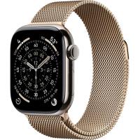 Apple Watch Series 11 LTE 42 мм (титановый корпус, природный/золотистый, миланская петля)
