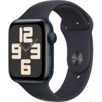 Apple Watch SE 2 44 мм (алюминиевый корпус, полуночный/полуночный, спортивный силиконовый ремешок S/M)